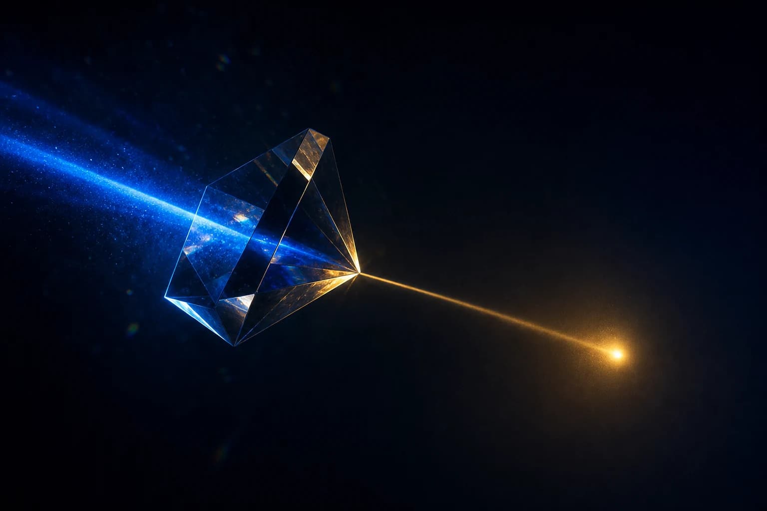 Crystalline prism filtering light to single point AI recommendation selection AI Rank Formula