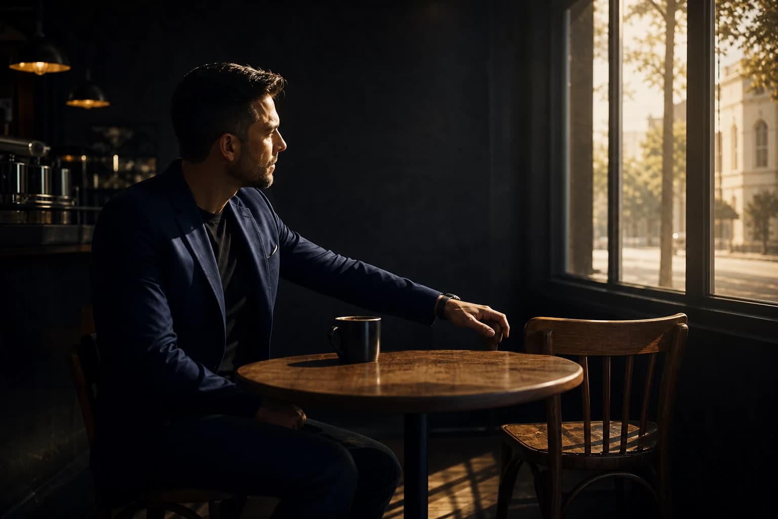 Empty chair at coffee shop buyer shift Craig Pretzinger